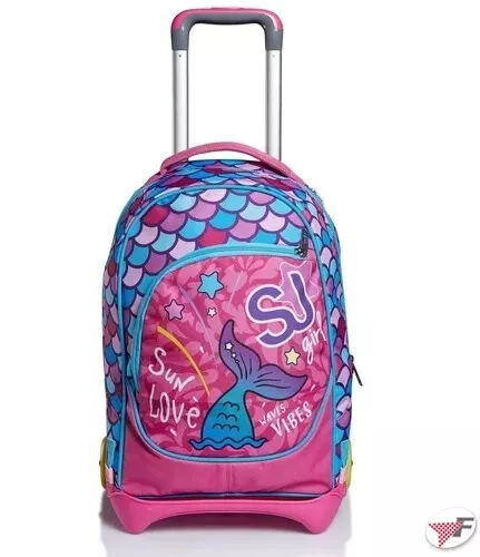 Zaino Trolley Sj Gang Sirena Seven Scuola Elementare Media Promozione Offerta