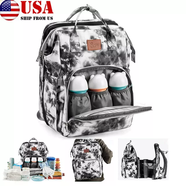 Waterproof Baby Bag Diaper Bag Backpack w/ Changing Station for Infant Boy Girl