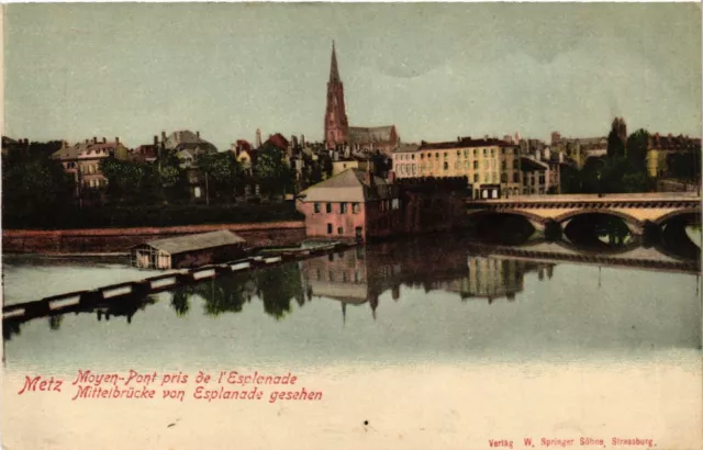 CPA AK METZ Moyen-Pont pris de l'Esplanade Mittelbrucke von Esplanade (455238)