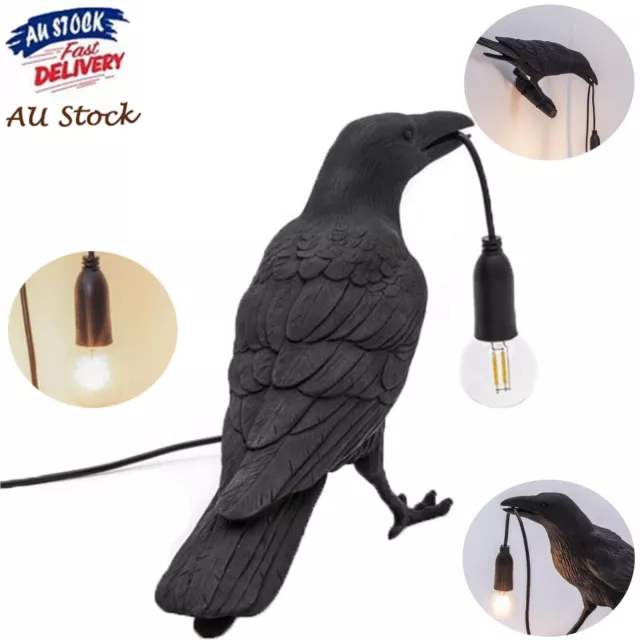 Crow Light Raven Lamp Novelty Bird Wall Desk Table Lamp Hotel Home Decor