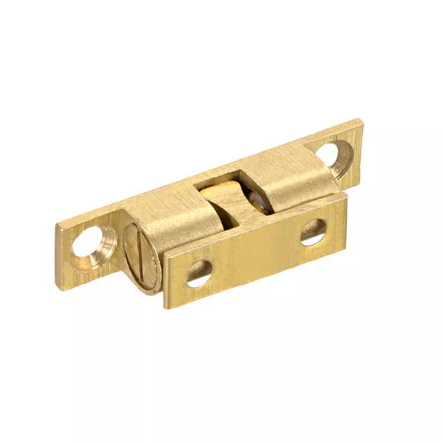 Cabinet Door Closet Brass Double Ball Catch Tension Latch 35mm Length 2pcs