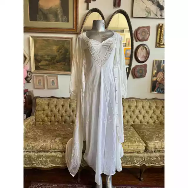 70s Vintage Two Piece Night Gown with Box Size Small