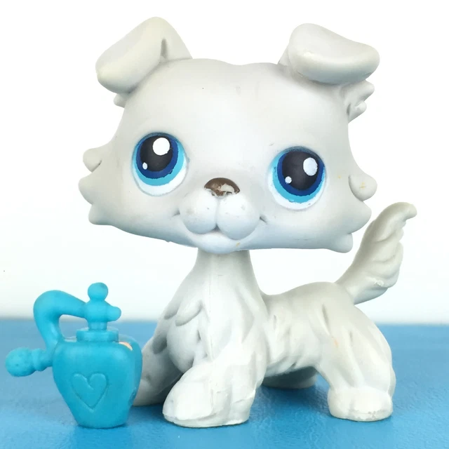 Littlest Pet Shop Collie #893, authentique figurine pour animal de compagnie, colley exclusif Europe, beige avec brun, collection LPS rare, cadeau de collectionneur de chiens LPS - France