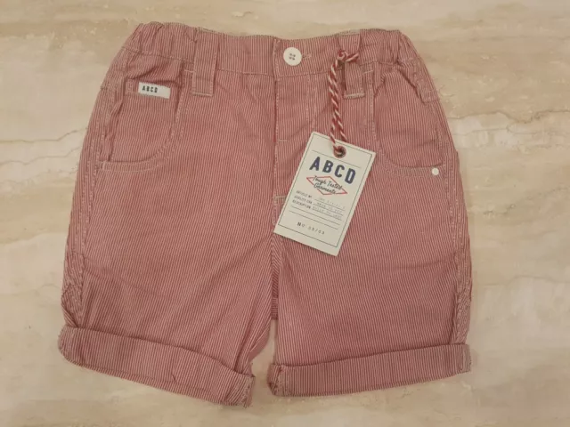 BNWT ABCD Industrie Kids Red Stripe Shorts Size 1