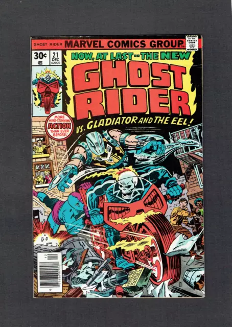 Ghost Rider #21 Marvel Comics Bronze Age 1976 VF Johnny Blaze & Death of the Eel