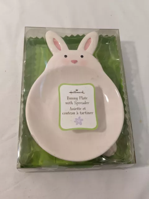 Hallmark Plato de Conejo de Pascua con Esparcidor Cola de Algodón Set Conejo Caramelo PLATO DE BOCADILLO