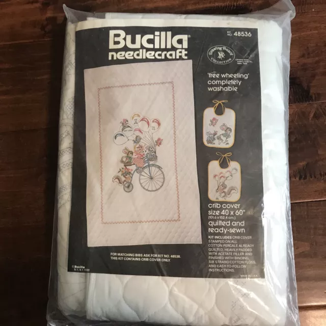 Bucilla ABC Baby Stamped Cross Stitch Crib Cover Kit