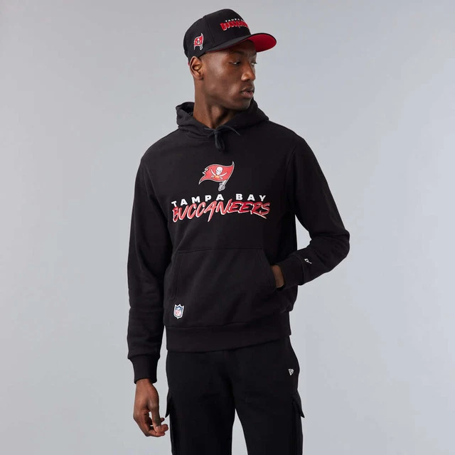 Felpa con cappuccio New Era NFL Script Team Tampa Bay Buccaneers logo pullover vendita