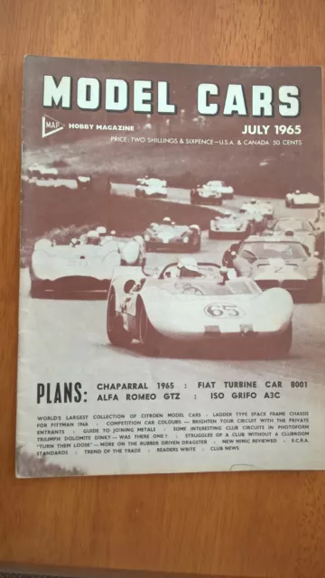 Scalextric Model Cars Magazine July 1965 The Golden Age of Slot Racing !!