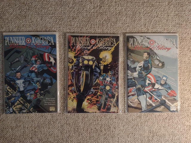 Punisher and Captain America Blood & Glory (1992) #1-3 Complete Set