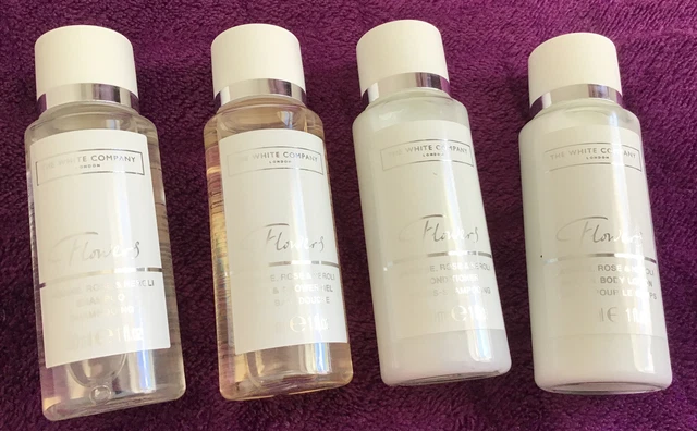 Artículos de tocador, flores, tamaño de viaje, The White Company, nuevos