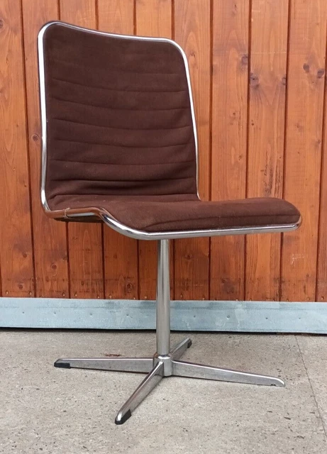 Silla de Oficina Silla Giratoria Silla 70er Vintage Cromo Espacio Era 70s