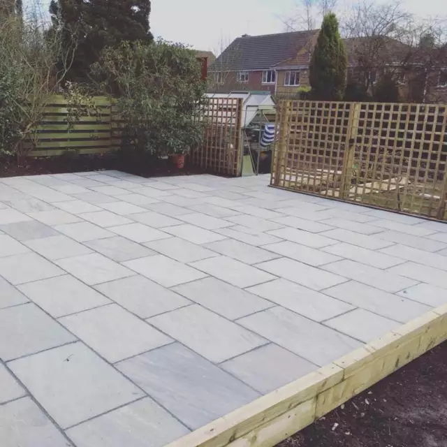 Indian Sandstone Paving Slabs | Kandla Grey - 90cm x 60cm | Premium A-Grade