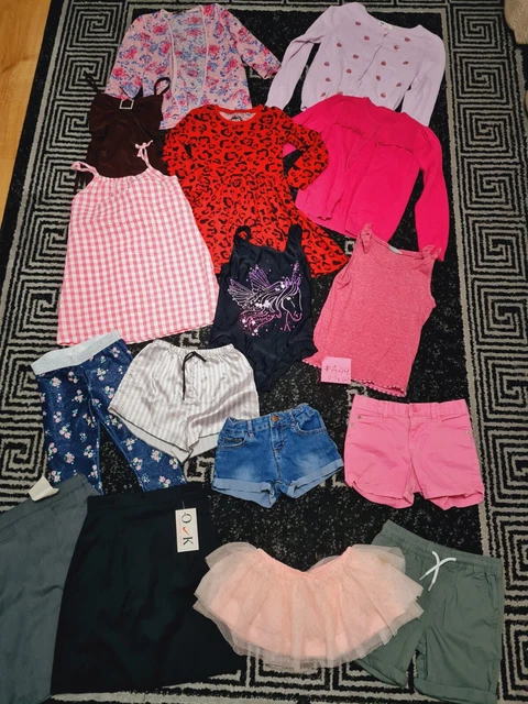 #A49 Enorme pacchetto di vestiti per ragazze 6-7 anni NEXT GEORGE PRIMARK BLUEZOO H&M