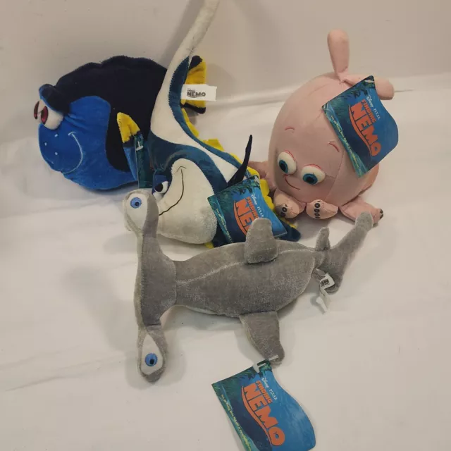 Disney Toy Factory Finding Nemo Plush lot Dory Gill Pearl Anchor
