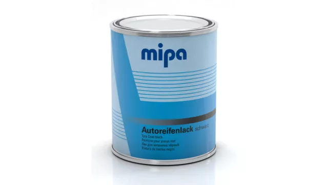 Mipa - Autoreifenlack schwarz Speziallack für Gummiteile (1 Liter)