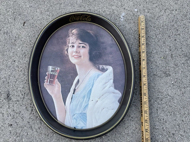 Vintage 1973 Coca-Cola Vassoio Memorabilia Di 1923 Annuncio Giovane Lady