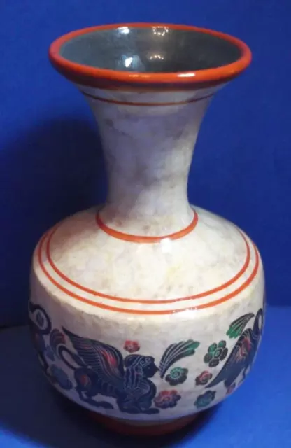 Vintage Greek small vase 11 cm tall Hand Made Rhodes Rodos by Neofitou Keramik !