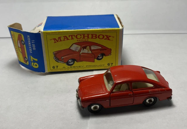 VINTAGE MATCHBOX LESNEY 67 VOLKSWAGEN 1600TL RED with Original Box VINTAGE MATCHBOX LESNEY 67 VOLKSWAGEN 1600TL RED with Original Box