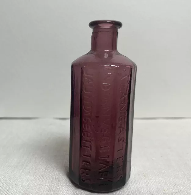 Vintage Alan Casters Indian Vegetable Jaundice Bitters Mini Glass Bottle
