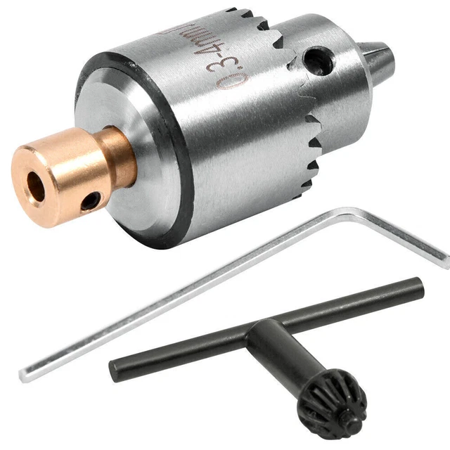 Micro Motor Drill Chuck Clamping Range 0.3-4mm Taper Mounted Mini Drill Chuck
