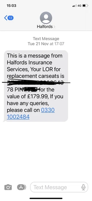 HALFORDS VOUCHER CODE For Car Seat 99.99 PicClick UK