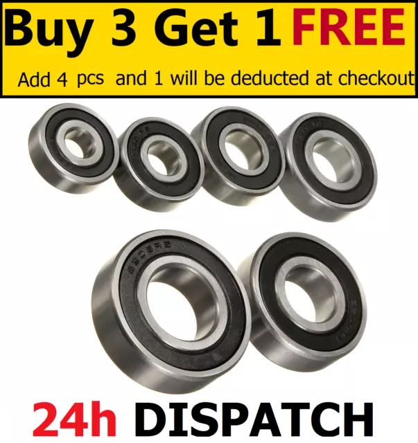 BEARINGS 6000 - 6015 2RS - RUBBER SEALED - Multi variations - ALL SIZES