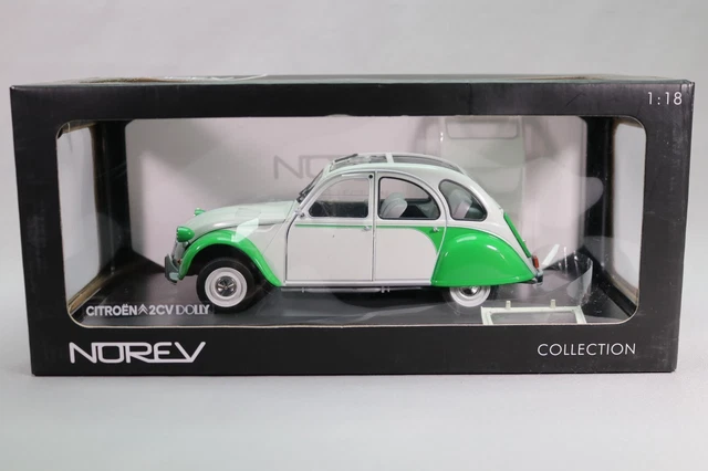 LJ488 NOREV 181512 1/18 1:18 Citroen 2CV Dolly 1985 blanc et vert