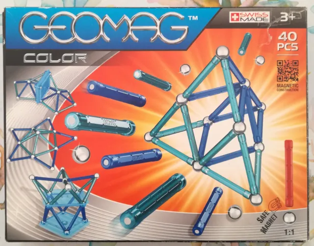 Geomag color 40 pezzi azzurro blu. Costruzioni magnetiche