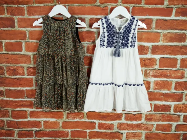 Girl Bundle Age 4-5 Years 100% Next Dress Animal Print Party Cotton Summer 110Cm