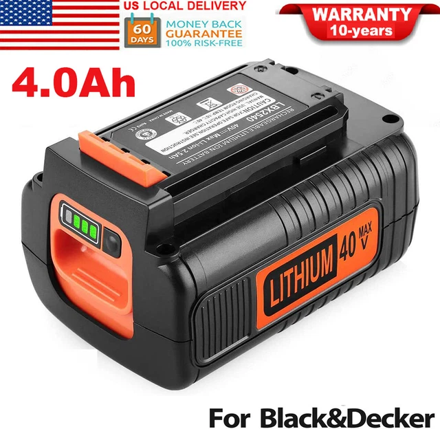 4.0Ah 40 Volt for Black and Decker 40V Max Lithium Battery LBX2040 LBXR36 LSW36
