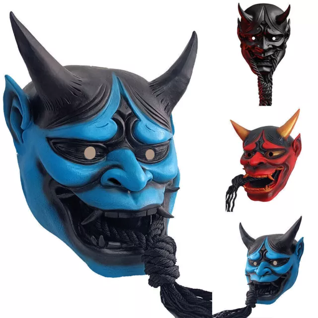 Hannya Noh Kabuki Dämon Oni Samurai Maske Halloween Japanische Prajna Teufel Cos