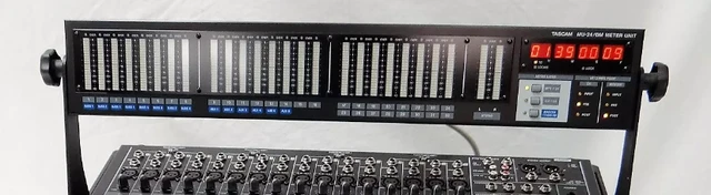 -- RARE -- Tascam MU-24 Meter Bridge with brackets for DM24 Digital Mixer