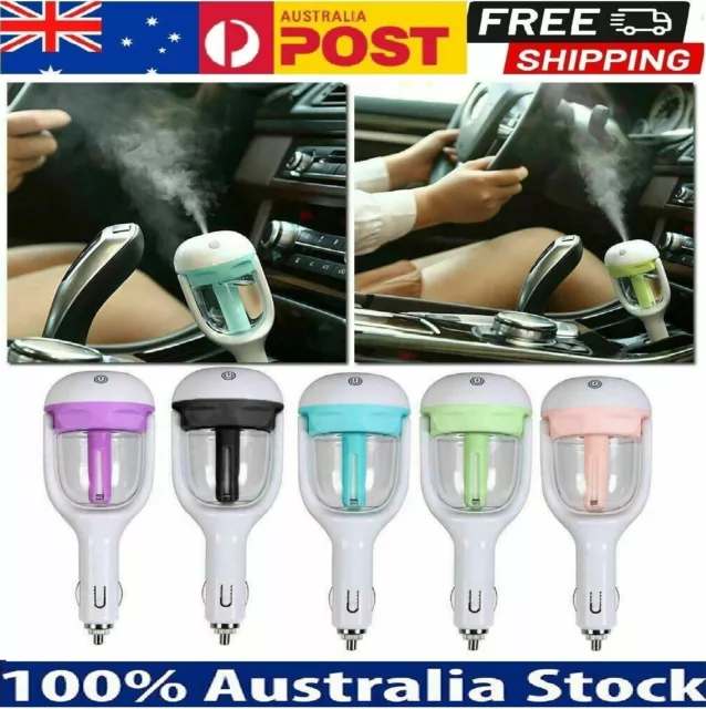 Car Aroma Diffuser Ultrasonic Air Humidifier Purifier Essential Oil Mist Mini AU