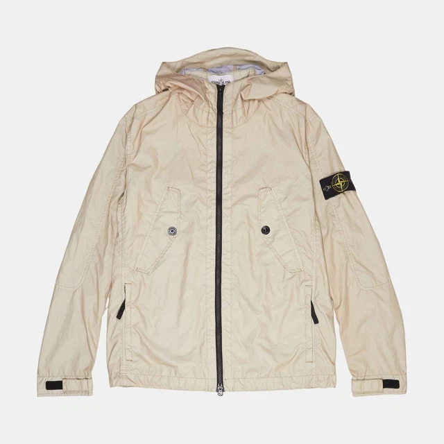 STONE ISLAND MEMBRANA Jacket Size M Mens Beige Polyester
