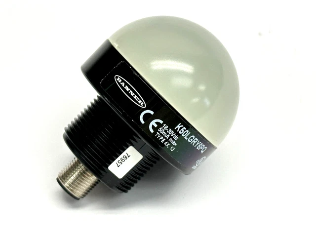 Banner K50LGRY6PQ K50 Series 50mm General Purpose LED Indicator M12 5-Pin 76957