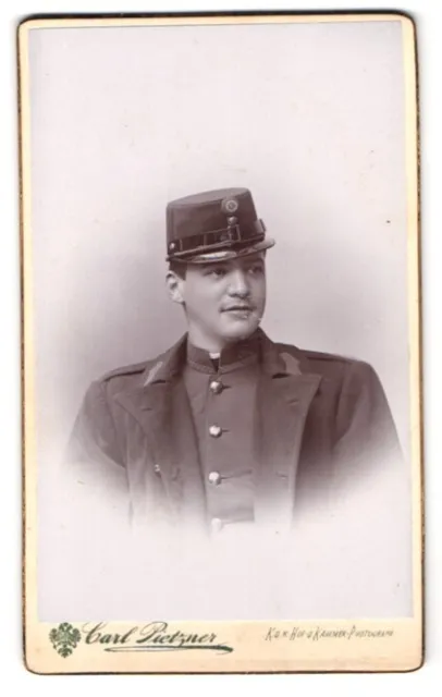 Photography Carl Pietzner, Vienna, portrait soldier of the K.U.K. Army in the Soldierman