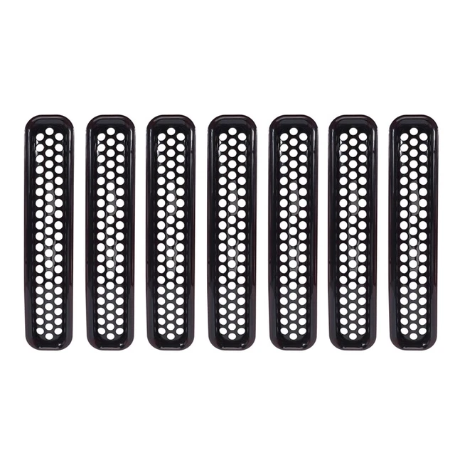 Honeycomb Mesh Front Grill Inserts Kit for 1997-2006  TJ & Unlimited - (7PCS) R3