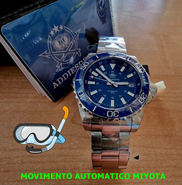 OROLOGIO LORENZ AUTOMATICO Uomo Diver,Mvt Seiko Nh35A 24Rubini,Dial E