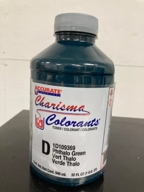 Tóner colorante carisma Accurate Dispersions verde ftalo 32 oz D 1D109369 NUEVO