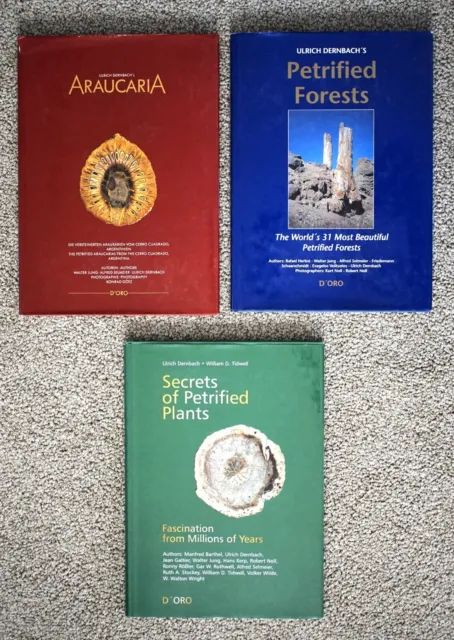 Petrified Wood - Three Different Books By Ulrich Dernbach -Brand New In Wrappers