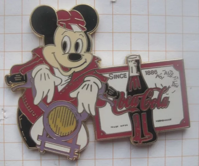 COCA-COLA / BOTTLE / MICKEY MOUSE DISNEY  ........... LE Comic-Pin (182k)