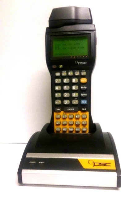 PSC Falcon 310 Barcode Data CollectionTerminal Scanner & Dock 00-980-005 Tested.