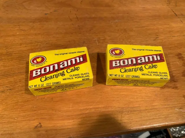 Vintage Bon Ami Cleaning Cakes 8 oz NOS Discontinued SEALED All Natural Bar USA