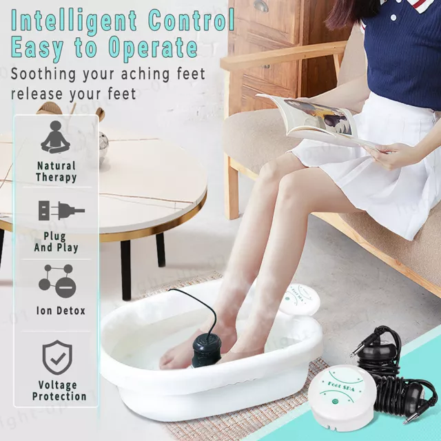 Ionic Bath detox kit Foot Spa Machine w/ Basin For Desintoxicador ionico pies