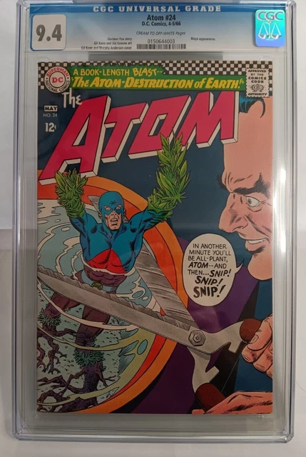 Atom # 24 D.C. Comics, 4-5/1966 CGC 9.4 Cream/Off-White Pages