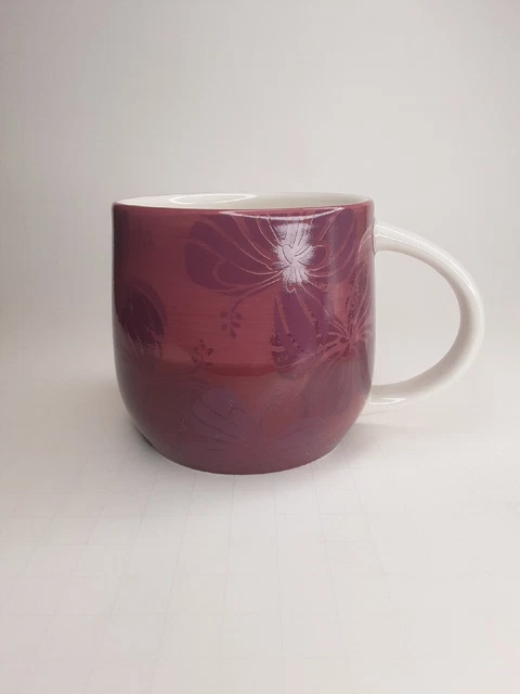 Starbucks 2011 Purple/Maroon Floral Coffee Mug