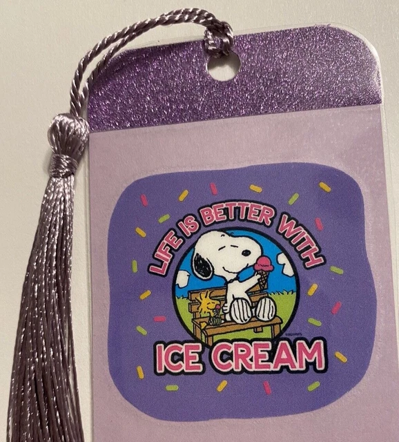 Snoopy - Peanuts Inspirational Bookmark with Tassel - Laminated - 6x2"