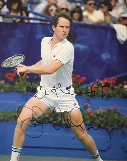 JOHN MCENROE HAND SIGNED 8x10 PHOTO TENNIS LEGEND AUTOGRAPH AUTHENTIC COA