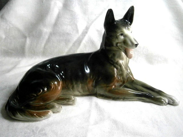 Porzellan-Rauchverzehrer Schäferhund Scheidig Gräfenthal